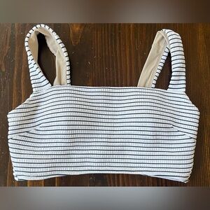 Lululemon Athletica White and Navy Bikini Top